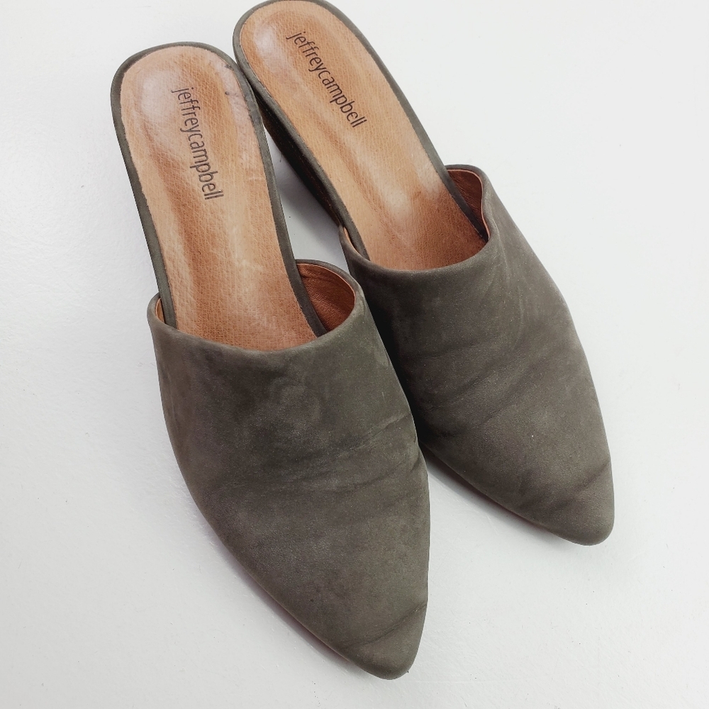 Jeffrey Campbell Olive Green Mules